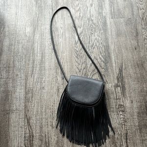 Black fringe Coachella style bag